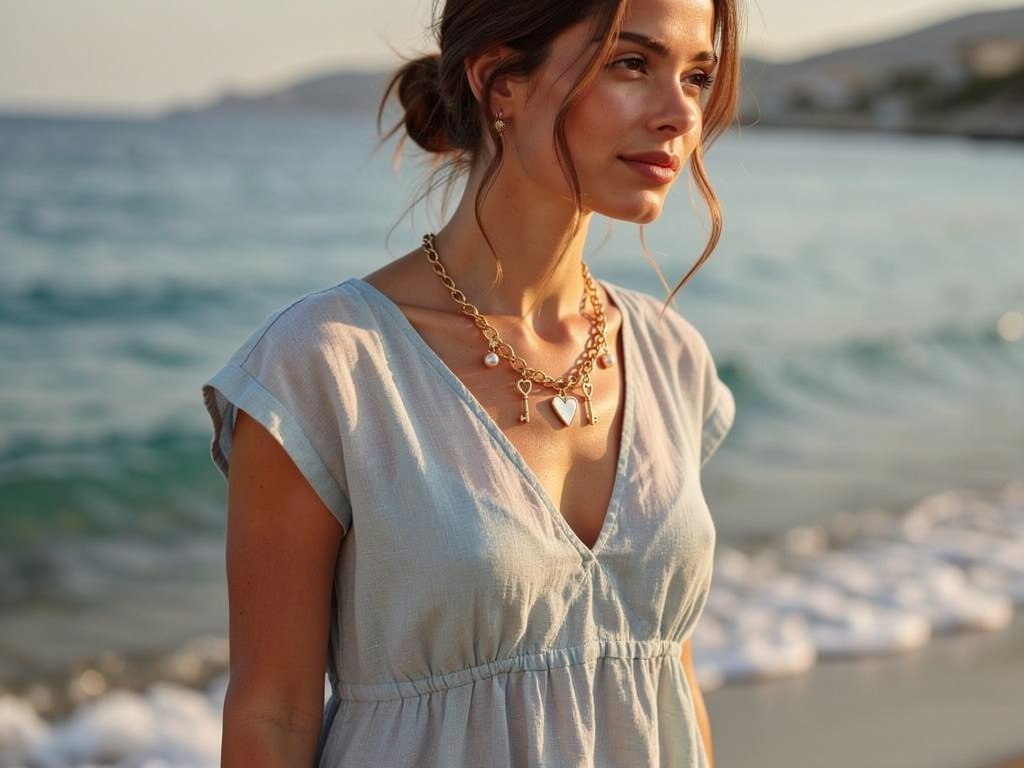 Secret Key Charm Necklace detail