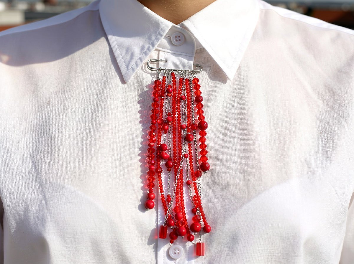 Scarlet Statement Brooch