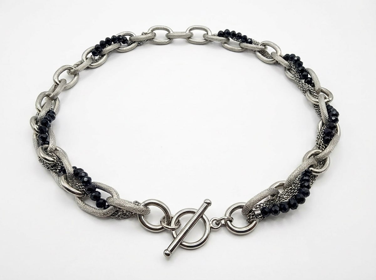 Black Chain Collar Necklace