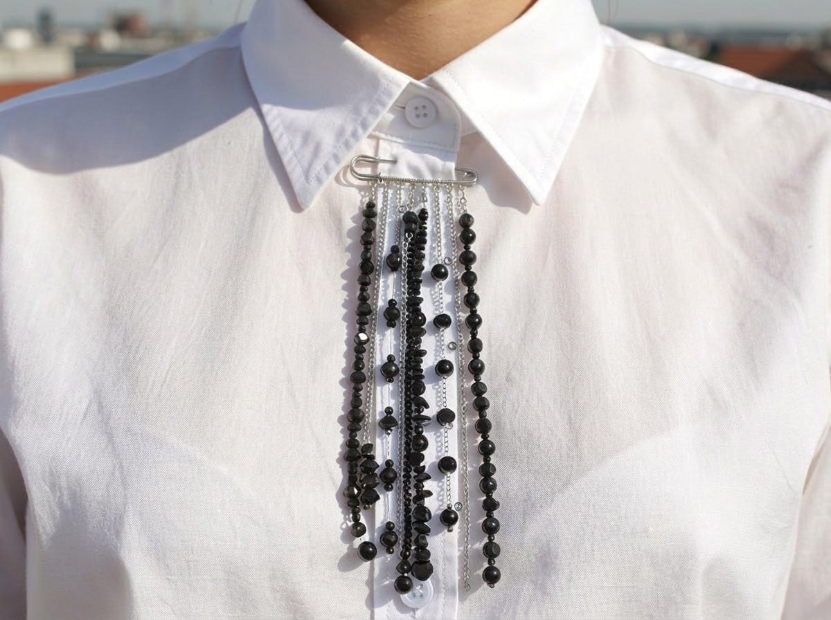 Midnight Statement Brooch detail